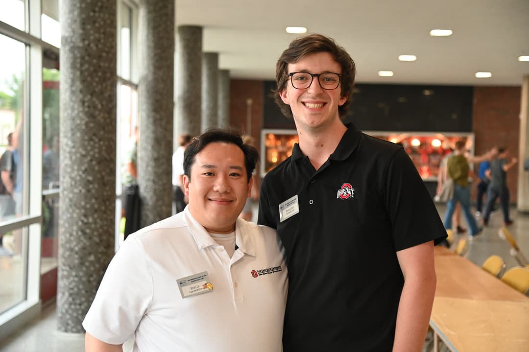 Two Buckeye Boys State counselors smiling